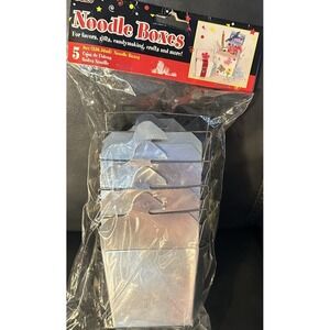 Darice 5-Noodle Boxes Small Silver Metallic 8 oz New